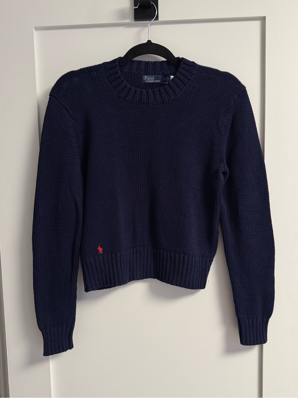 Polo by Ralph Lauren Navy Crewneck Cotton Sweater